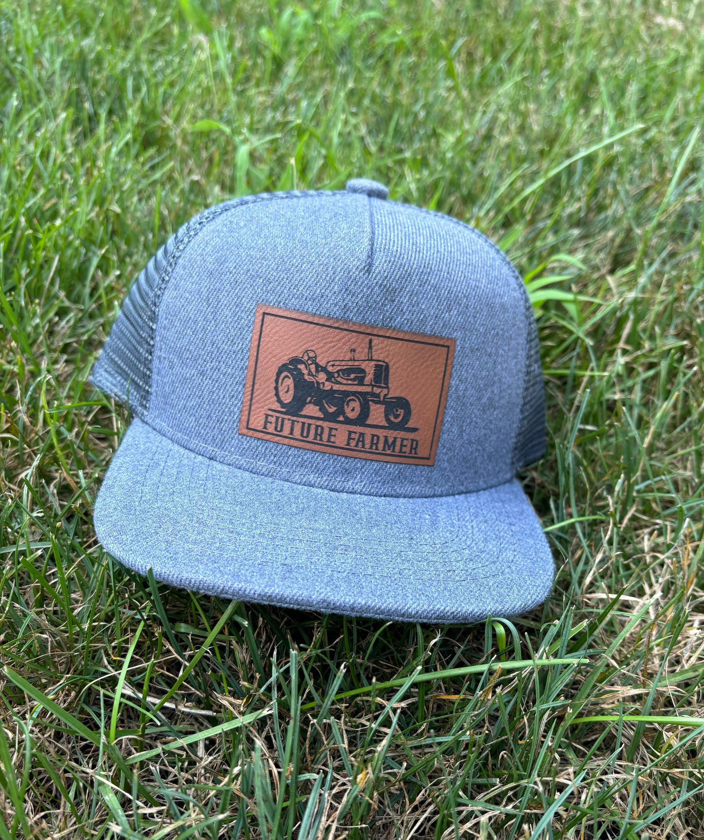 Future Farmer Hat: gray/black