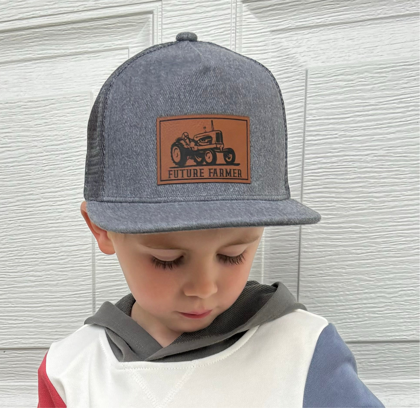 Future Farmer Hat: gray/black