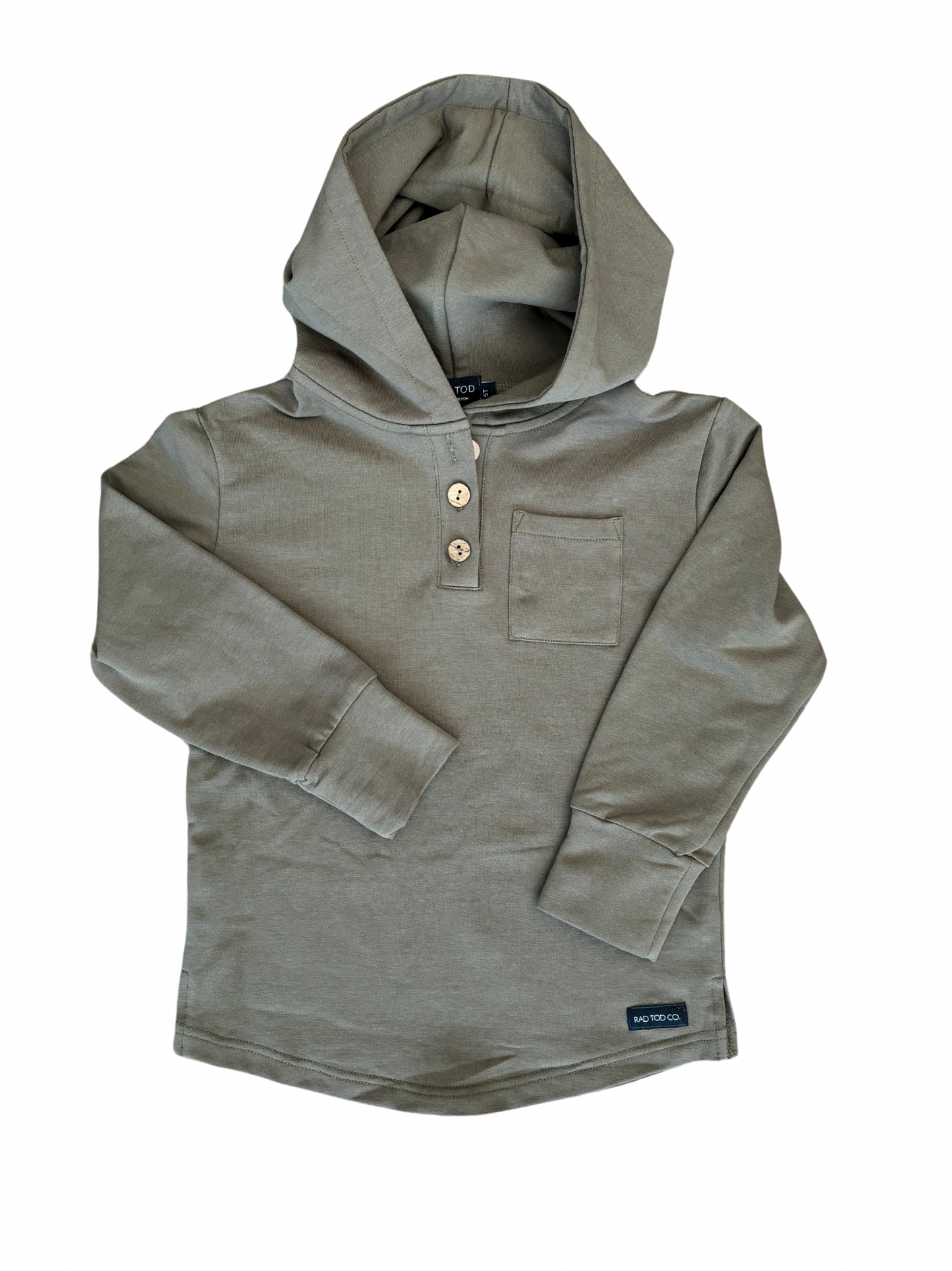 Button Hoodie- Fern