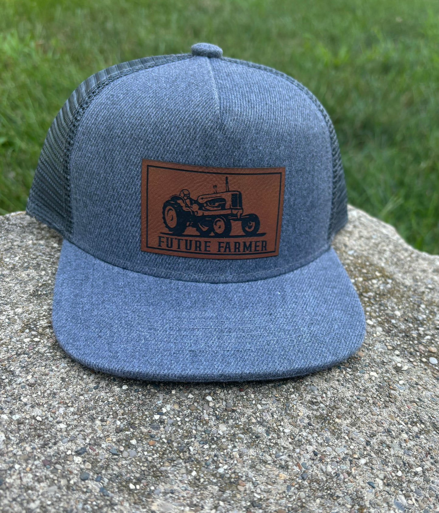 Future Farmer Hat: gray/black