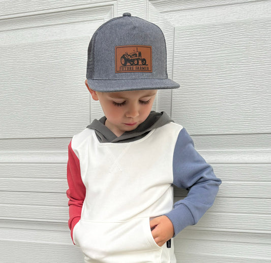 Future Farmer Hat: gray/black