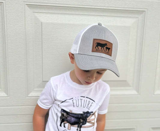 Herd That Trucker Hat- gray/white