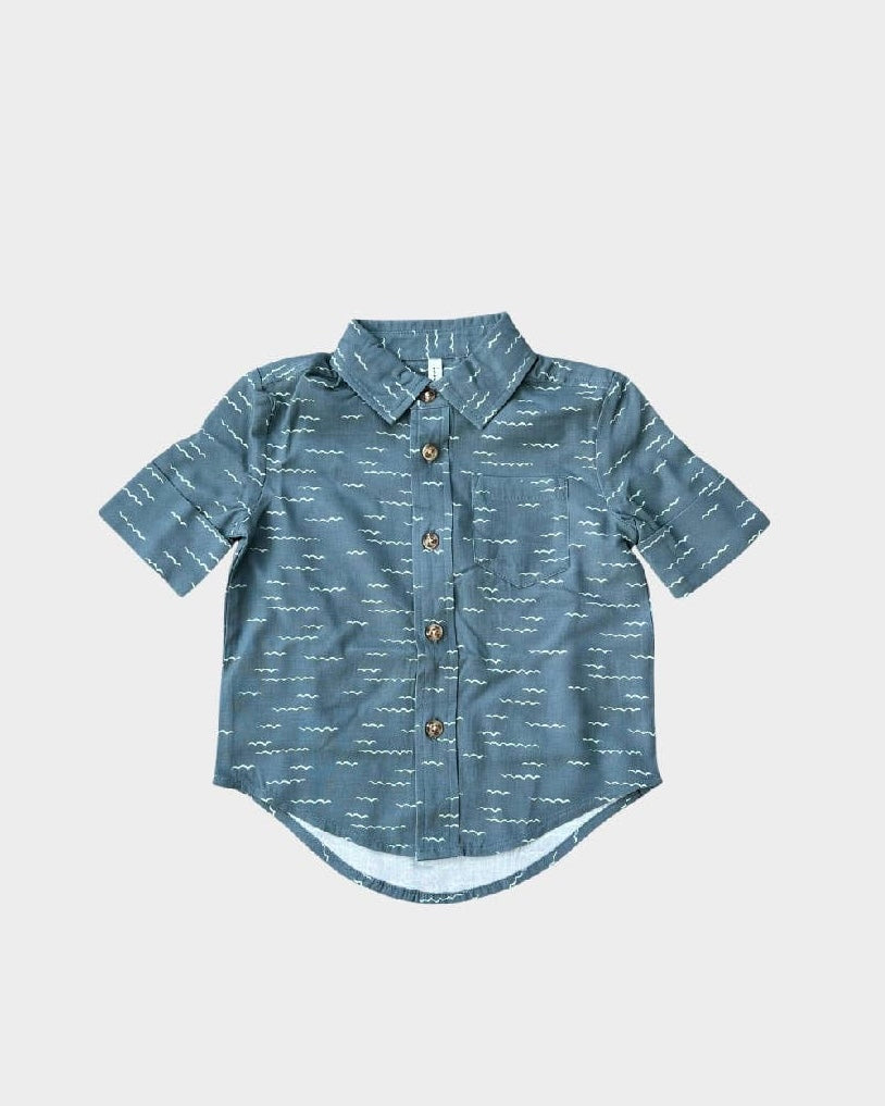 Button Up Shirt - Waves