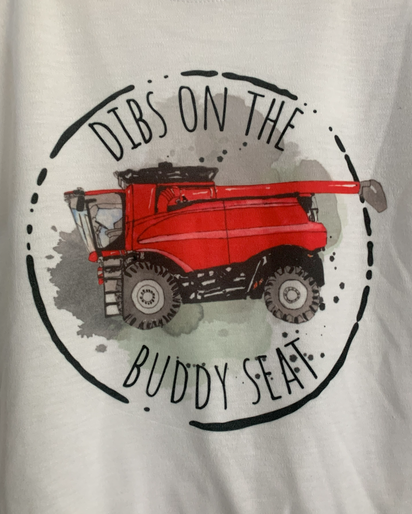 "Dibs on the Buddy Seat" Tee Shirt - Red