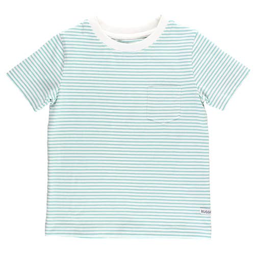 Vintage Aqua Stripe Pocket Tee