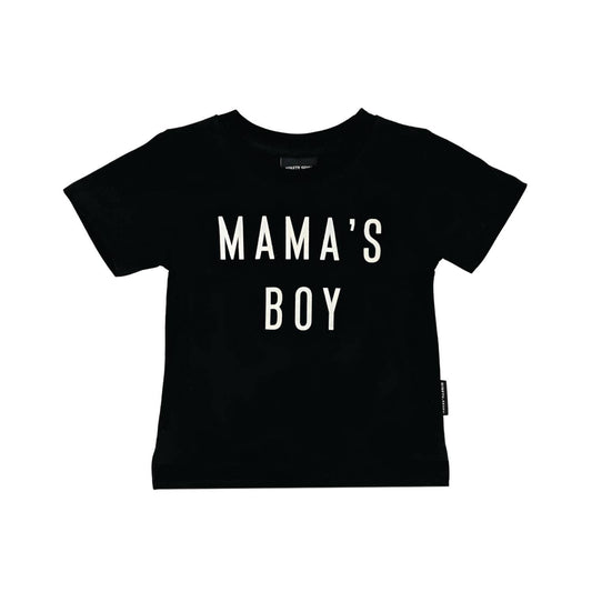 Mama's Boy Tee- Black